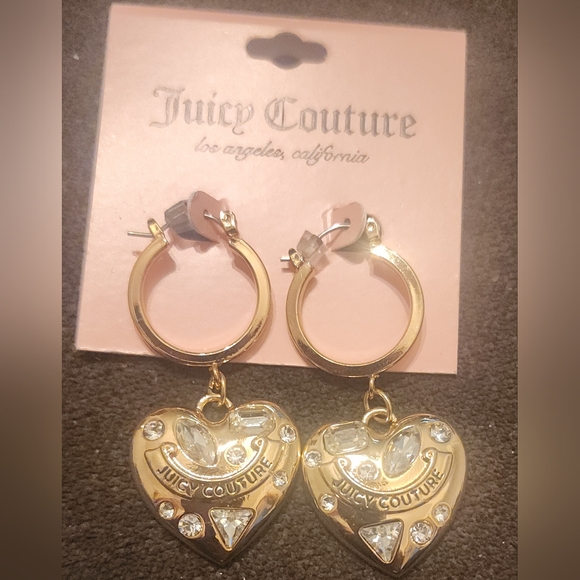 Juicy Couture Jewelry - Juicy Courture Heart Dangle. Hoop Earrings1